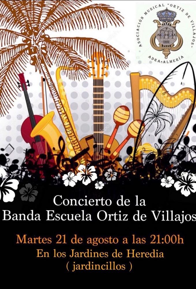 La Banda Escuela Ortiz de Villajos ofrece un concierto en los Jardines de Heredia este martes