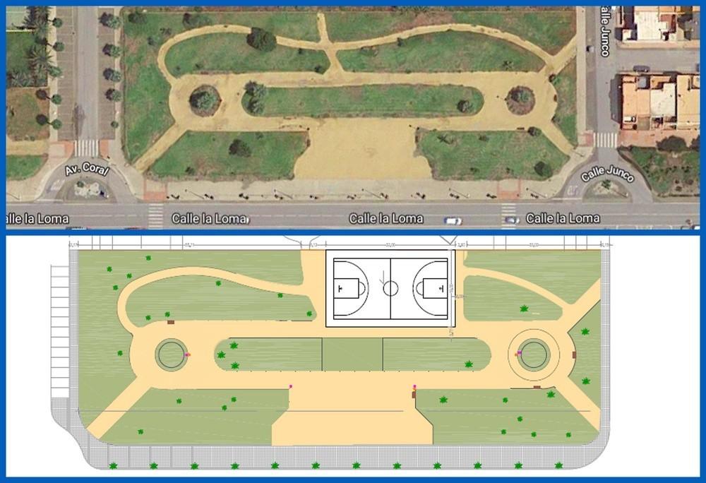 Balerma contará muy pronto con una nueva pista de baloncesto al aire libre en 'El Palmeral' para uso y disfrute vecinal