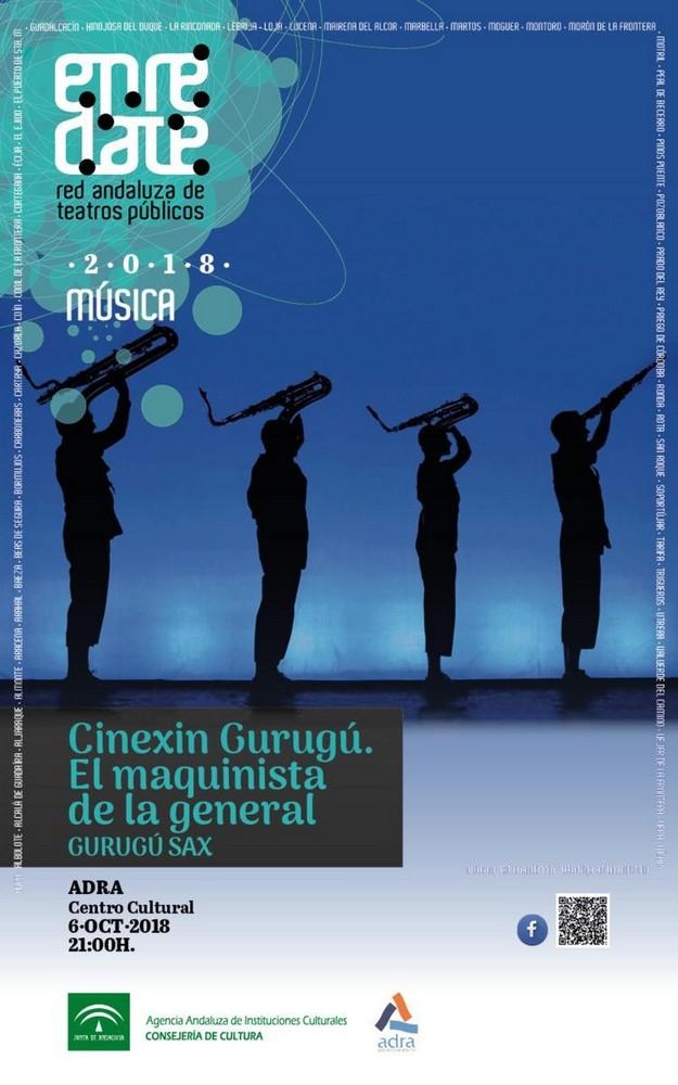 Fusión de cine mudo y música en directo con Gurugú Sax en Adra