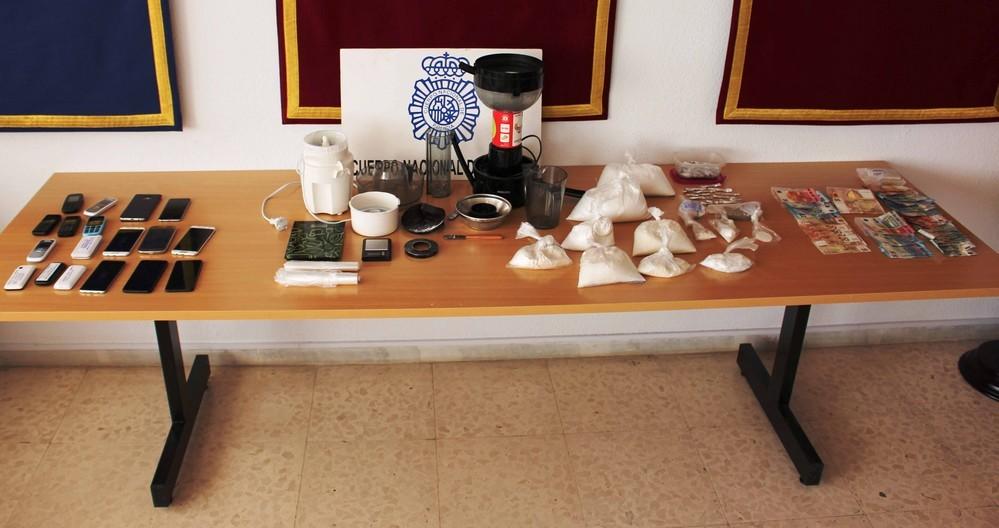 La Policía Nacional concluye en Roquetas de Mar y Almería una importante operación antidroga con siete detenidos