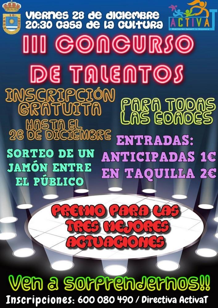 La Mojonera celebra su III Concurso de Talentos de la mano de la Asociación Juvenil ActívaT
