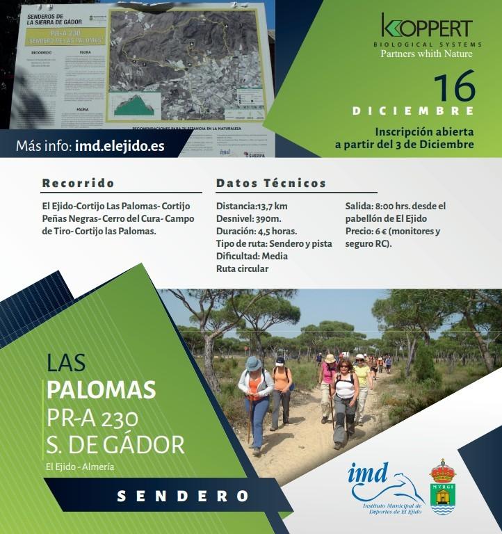 El IMD y Koppert proponen una nueva ruta por Sierra de Gádor dentro del Programa de Medio Ambiente y Naturaleza 2018/19