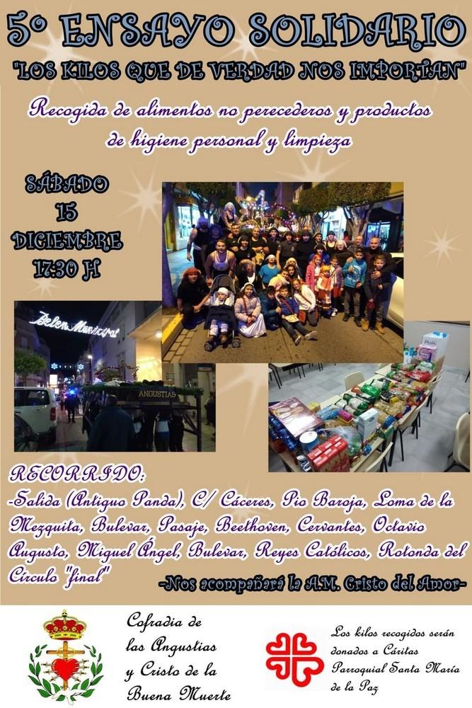 La Cofradía de las Angustias y Buena Muerte de El Ejido realiza su ensayo solidario este sábado