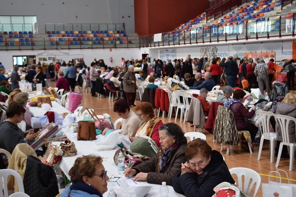 Más de 400 encajeras de toda España han llenado el Palacio de Deportes de Vícar en el XIV Encuentro provincial de bolilleras
