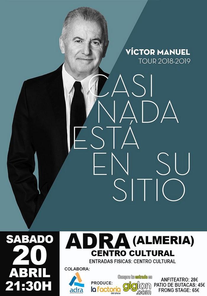 Víctor Manuel dará un concierto en Adra el 20 de abril