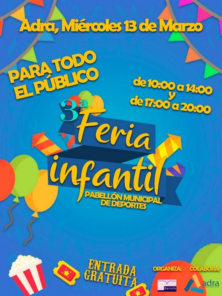 El miércoles llega a Adra la III Feria Infantil con juegos y talleres para el disfrute de toda la familia