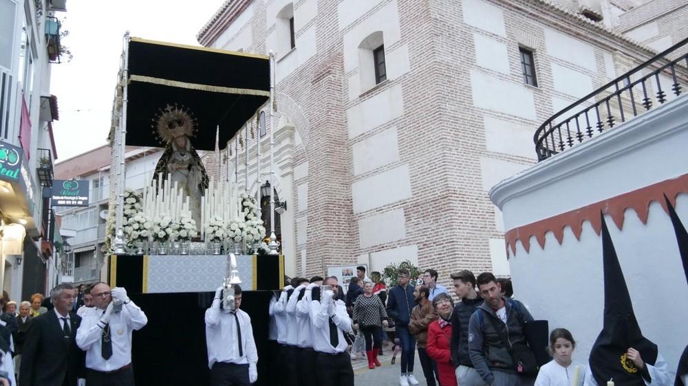 Jesús Nazareno y la Dolorosa completan su Estación de Penitencia en Adra