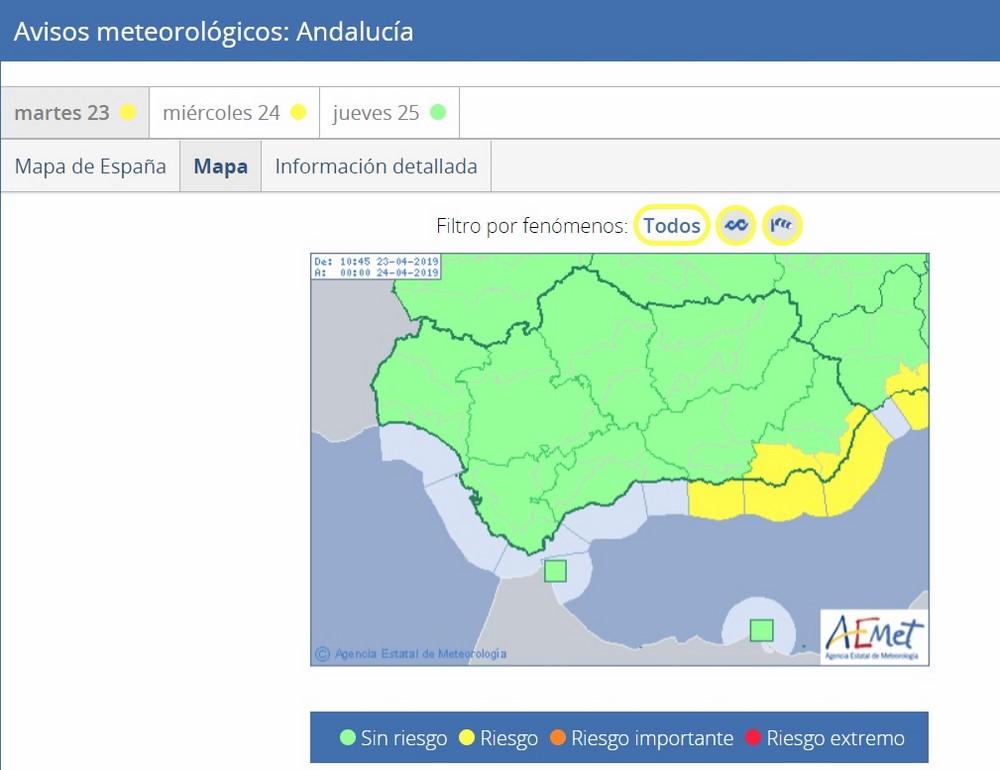 Activan la alerta amarilla por vientos de Poniente de hasta 70 kilómetros por hora y olas de hasta tres metros