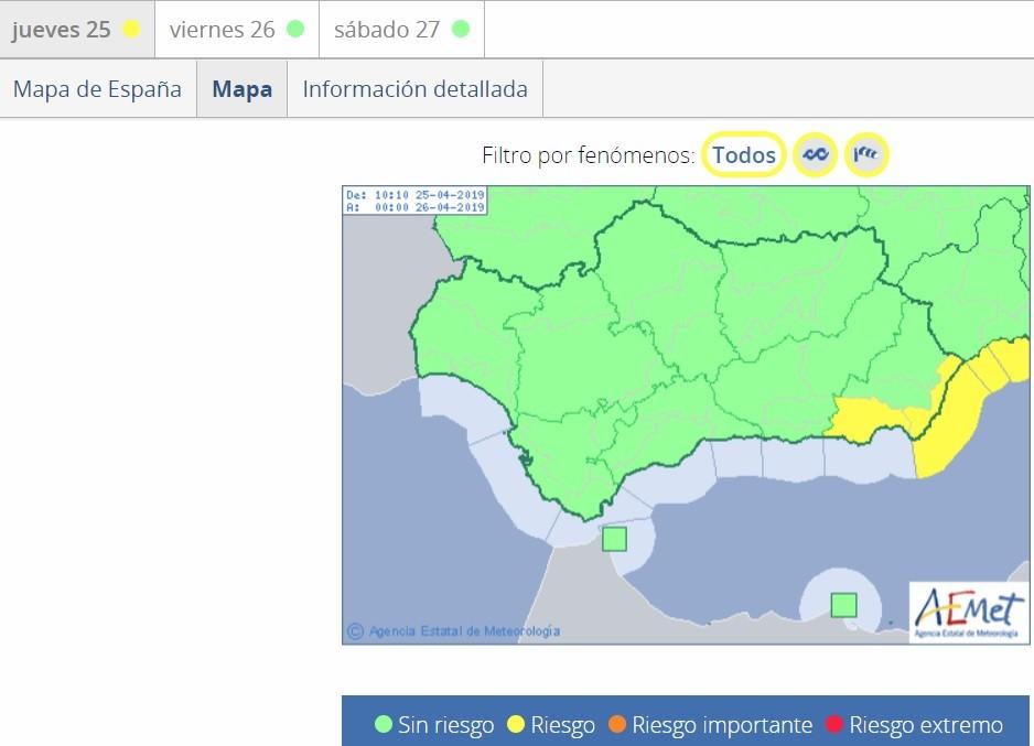 La AEMET activa la alerta amarilla por fuerte viento en el Poniente y la capital