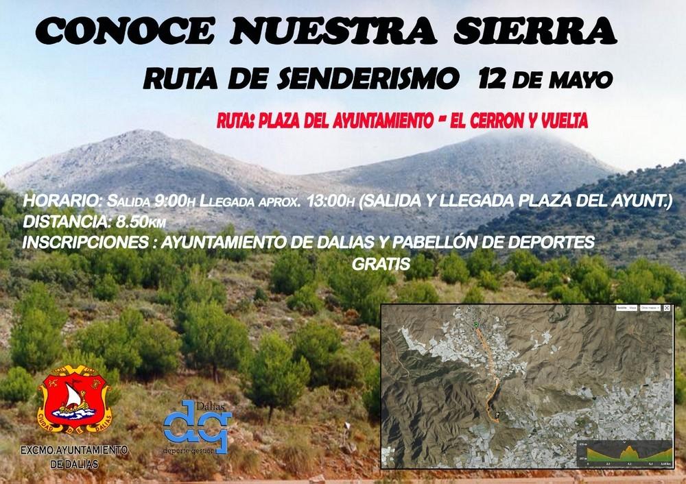 El Ayuntamiento de Dalías pondrá el broche de oro a la programación de rutas de senderismo ‘Conoce Nuestra Sierra’ con el último sendero