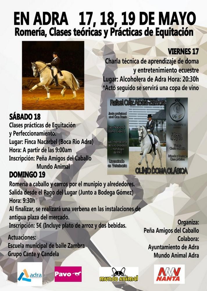 La Peña Amigos del Caballo celebra una romería y clases teóricas y prácticas de equitación en Adra