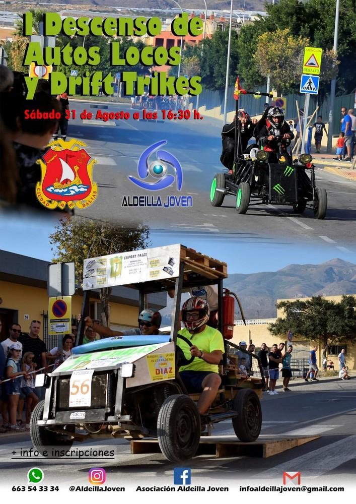 Llega a Dalías el I Descenso de Autos Locos y Drift Trikes