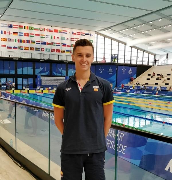 Manu Martos termina séptimo en de 200 espalda en la XXX edición de la Universiada de Nápoles