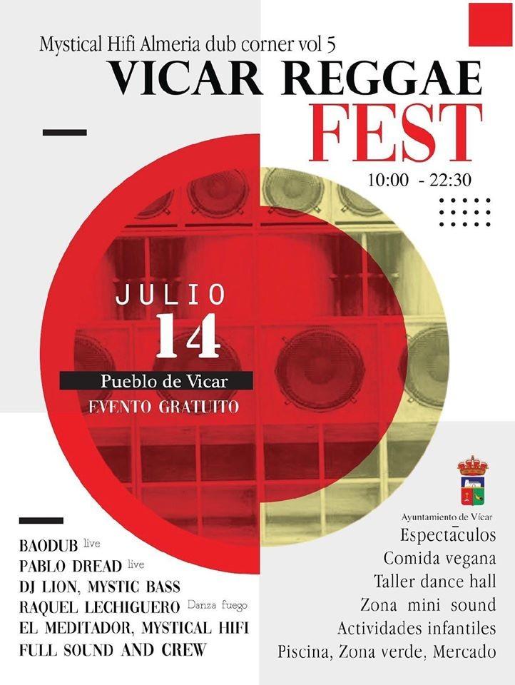 El 'Vícar Reggae Fest' se celebra el domingo en las Pistas Polideportivas de la Villa de la mano de Mystical Hifi Almería