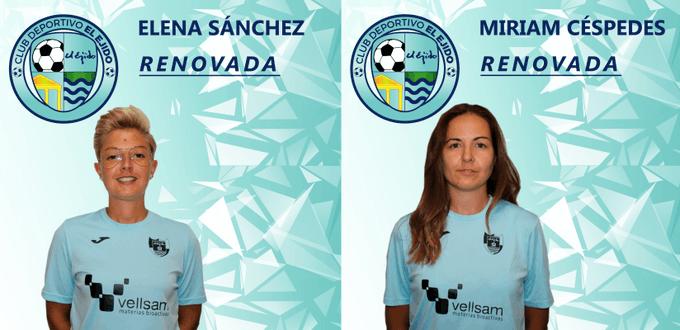 Elena Sánchez y Miriam Céspedes renuevan con el CD El Ejido