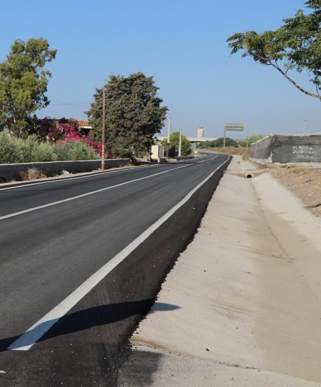 Avanzan a buen ritmo las obras de la carretera de San Silvestre que mejorarán el drenaje y el firme de esta vía