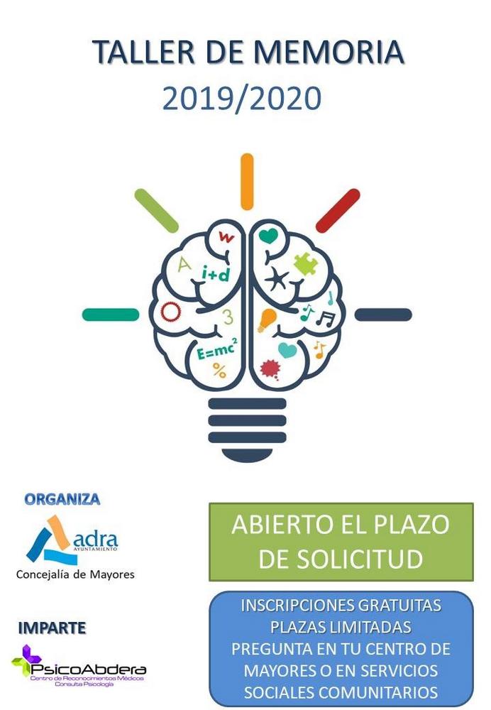 Adra recibirá la segunda edición del ‘Taller de Memoria’, que se impartirá de octubre a mayo de manera gratuita