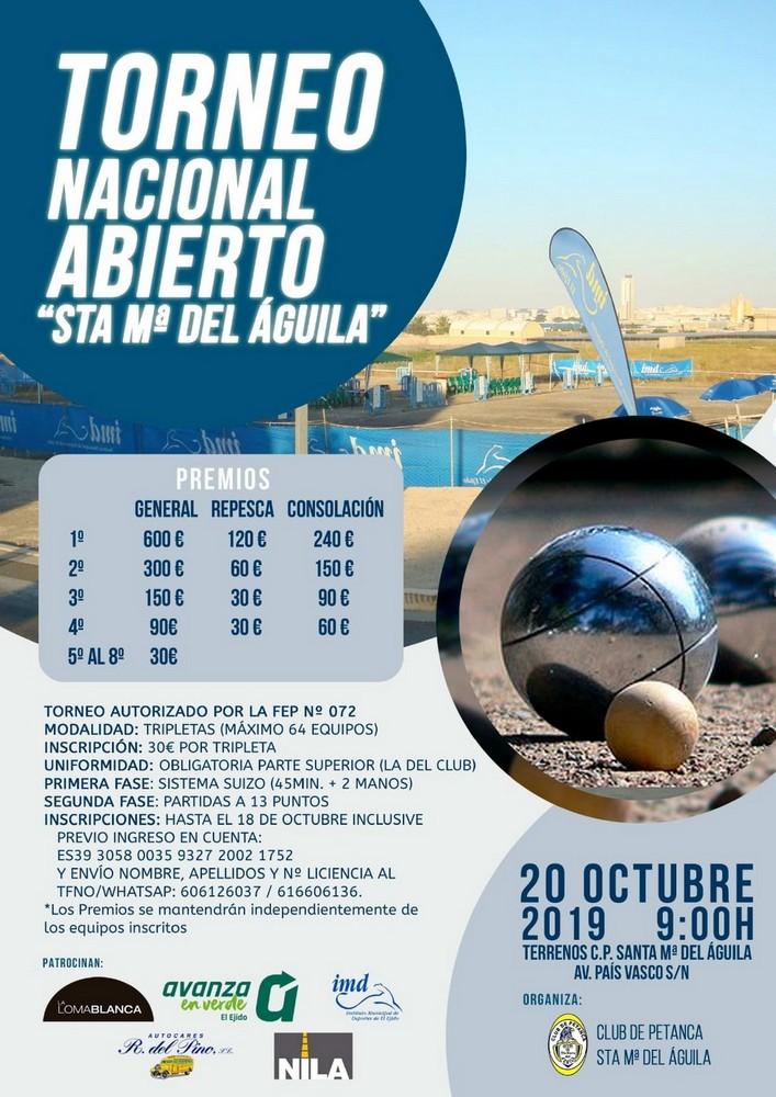 Santa María del Águila acogerá el Campeonato Nacional de Petanca el próximo 20 de octubre