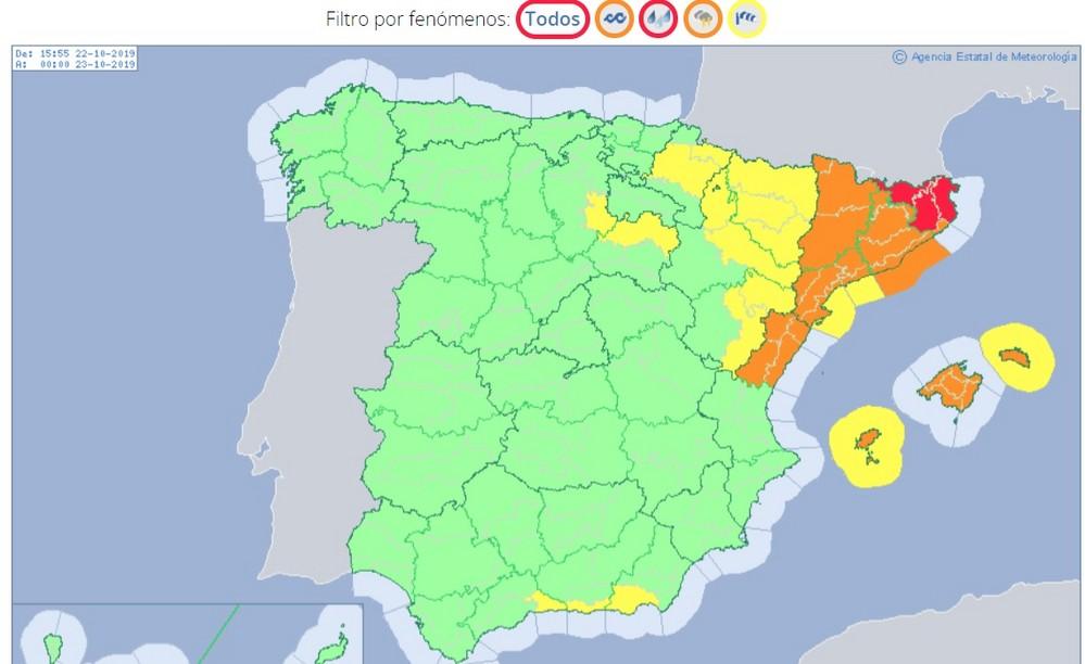 La AEMET activa la alerta amarilla por lluvia y fenómenos costeros en el Poniente almeriense