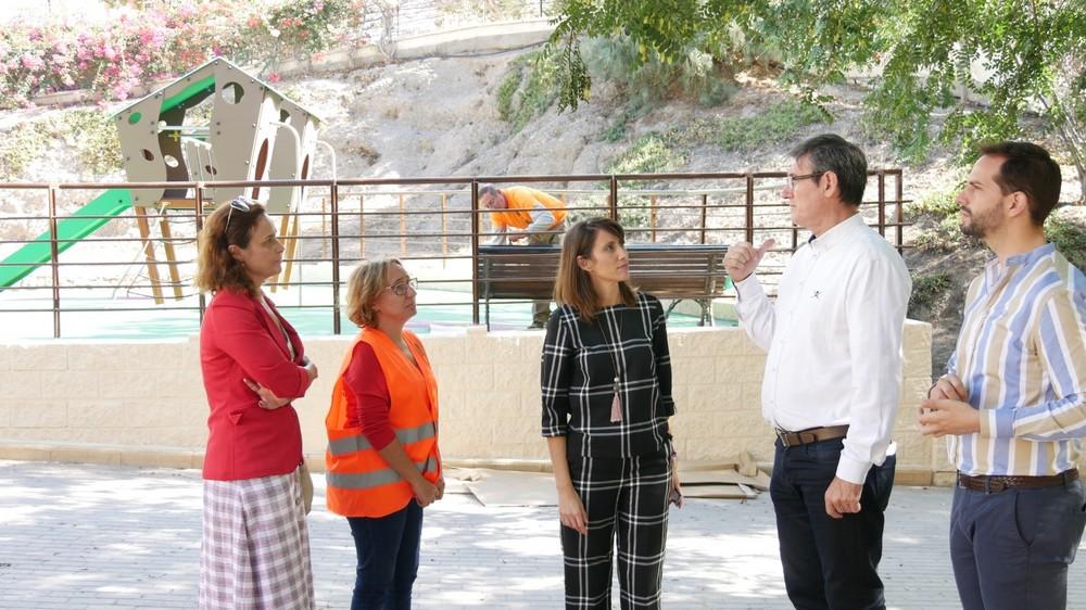 Las obras de renovación del Parque del Cercado en Adra encaran ya su recta final