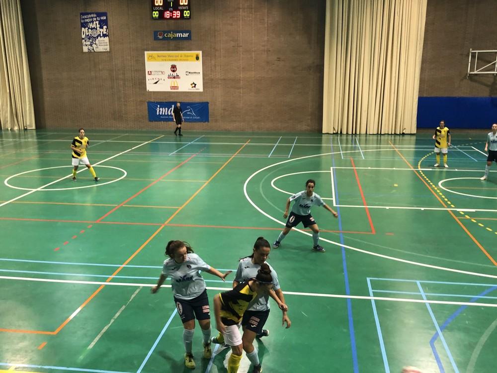 Remontada y primera victoria de la temporada para las celestes de fútbol sala femenino tras un gran partido