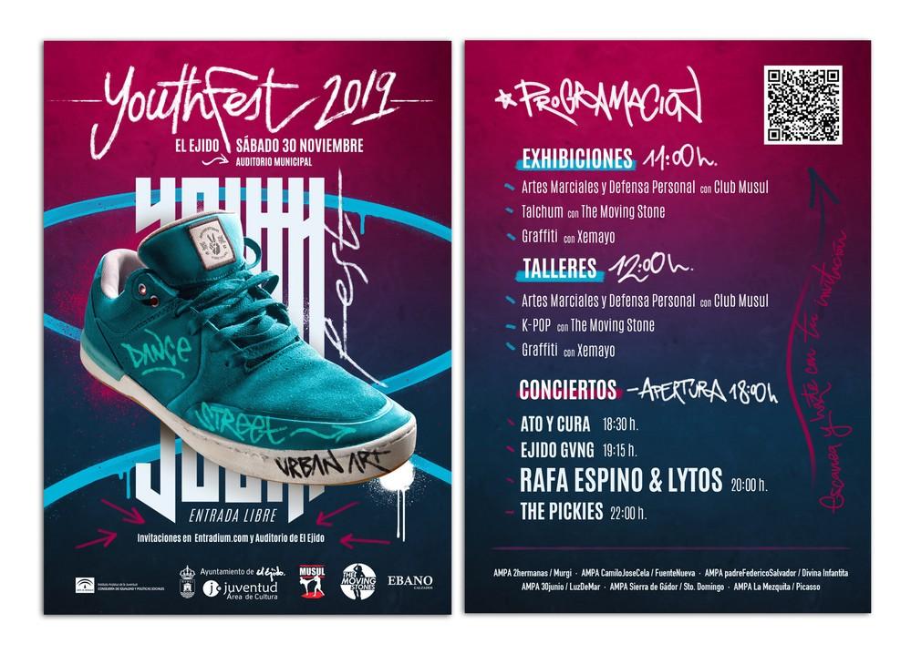 Exhibiciones, talleres y conciertos gratuitos componen la programación del ‘Youth Fest’ El Ejido que se celebra el próximo 30 de noviembre
