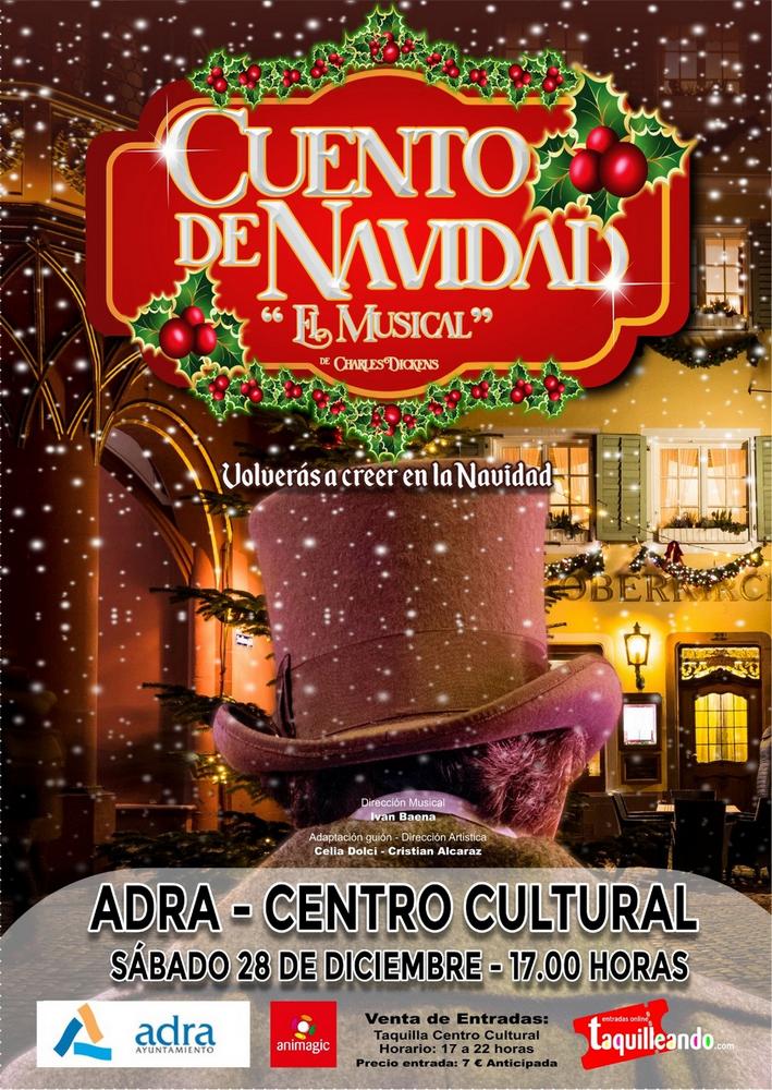 El famoso ‘Cuento de Navidad. El Musical’, de Charles Dickens llega a Adra este sábado