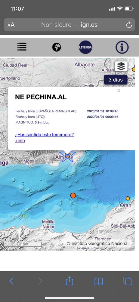 Un terremoto de 3,9 grados de magnitud con epicentro en Pechina ha sido percibido en el Poniente almeriense