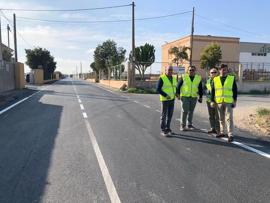 Finalizan las obras de rehabilitación estructural del Camino Aldenor de El Ejido que han mejorado el estado del asfalto