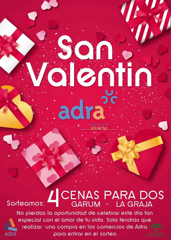 La Asociación de Comerciantes de Adra sortea cuatro cenas de San Valentín