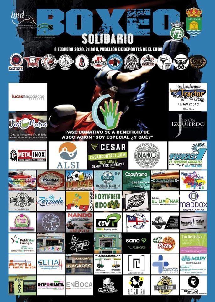 El Pabellón de Deportes de El Ejido acoge una velada de boxeo solidario