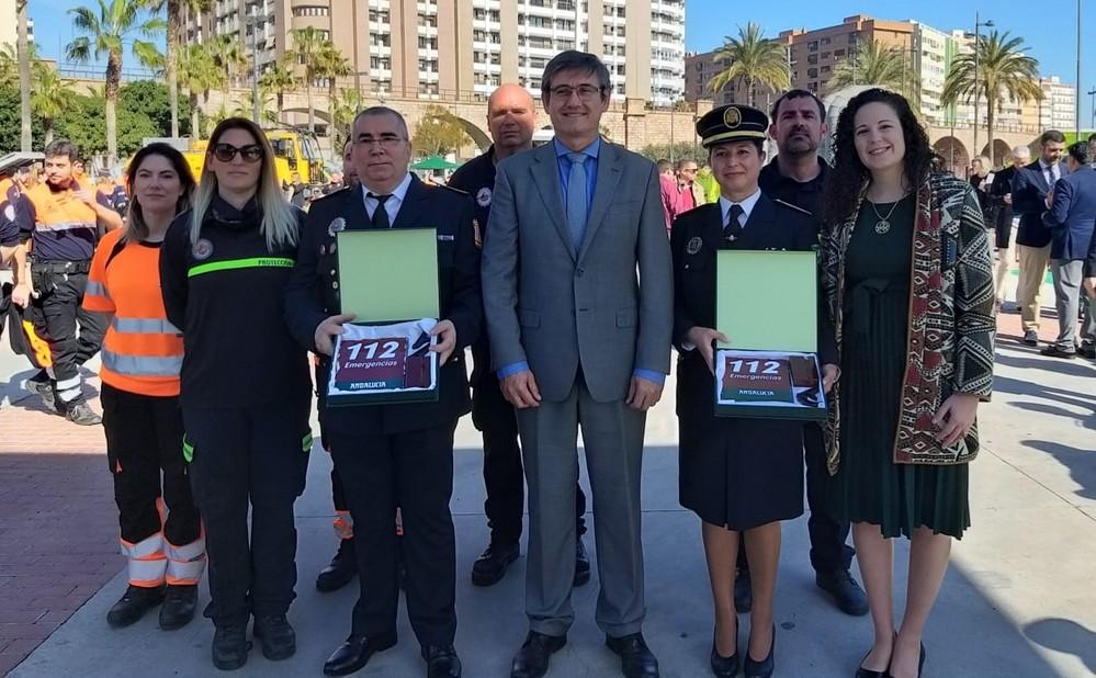Reconocimiento a la labor de Protección Civil y la Policía Local de Adra en el Día Europeo del 112