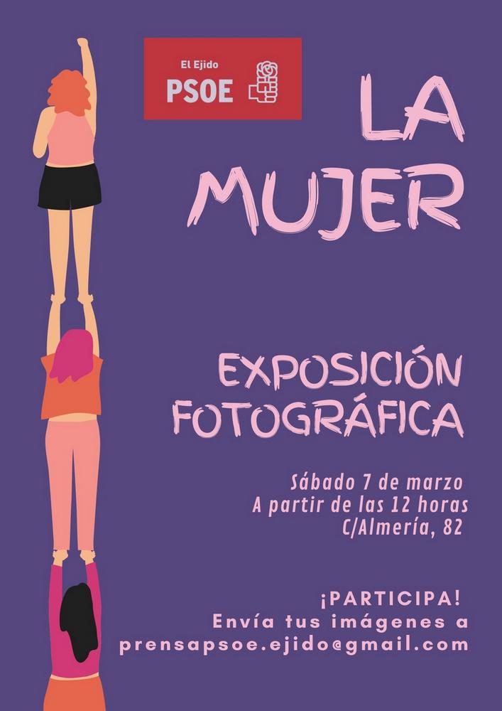 El PSOE de El Ejido anima a los ejidenses a participar en una muestra fotográfica con motivo del 8M bajo la temática de ‘La Mujer’