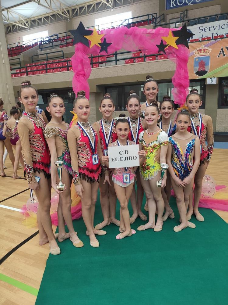 Once medallas para Rítmica El Ejido en los torneos de Cádiz, Almería y Roquetas