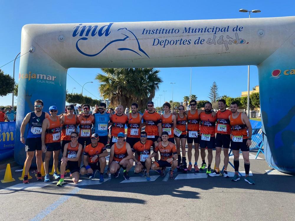 El CD Triatlón El Ejido brilla en la Media Maratón ejidense