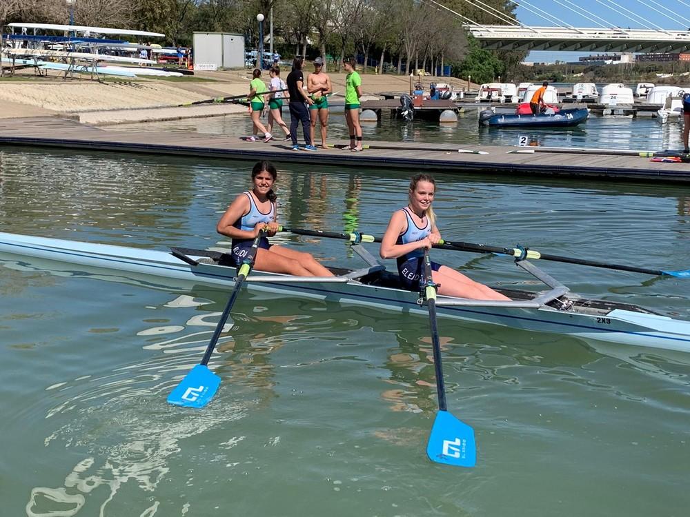 El Doble Scull alevín femenino revalida su título de campeón andaluz de botes cortos