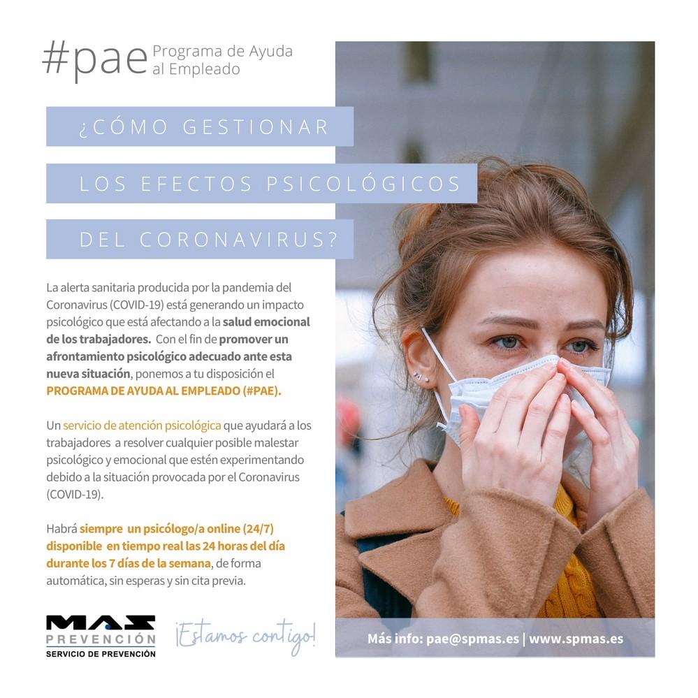 La empresa SPMAS ofrece un servicio de Programa de Ayuda al Emplead para toda su plantilla de cara a problemas emocionales por el COVID-19