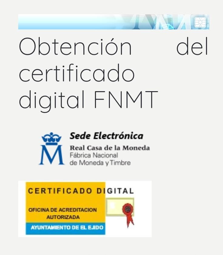 El Ayuntamiento de El Ejido mantiene activo la obtención del certificado digital durante el Estado de Alarma