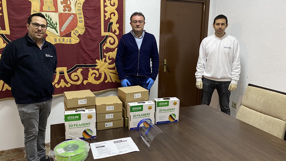El Ayuntamiento de Berja colabora en la impresión 3D de pantallas protectoras