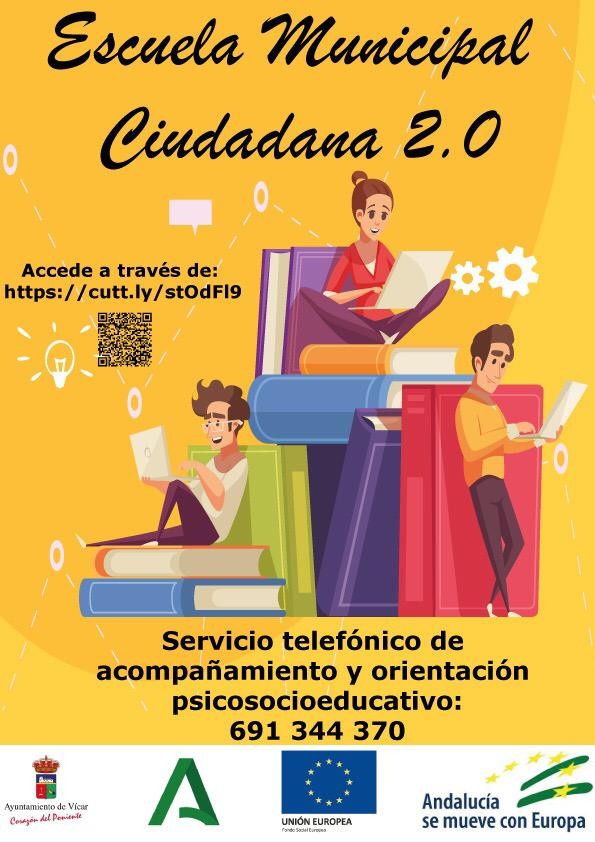 Vícar crea la “Escuela Municipal Ciudadana 2.0” con recursos de ocio, competencias personales, sociales y familiares y acompañamiento académico