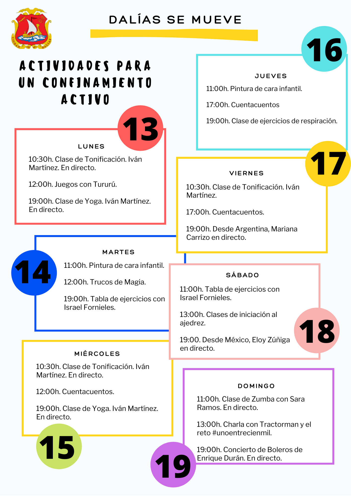 Dalías amplía la programación cultural online durante el confinamiento