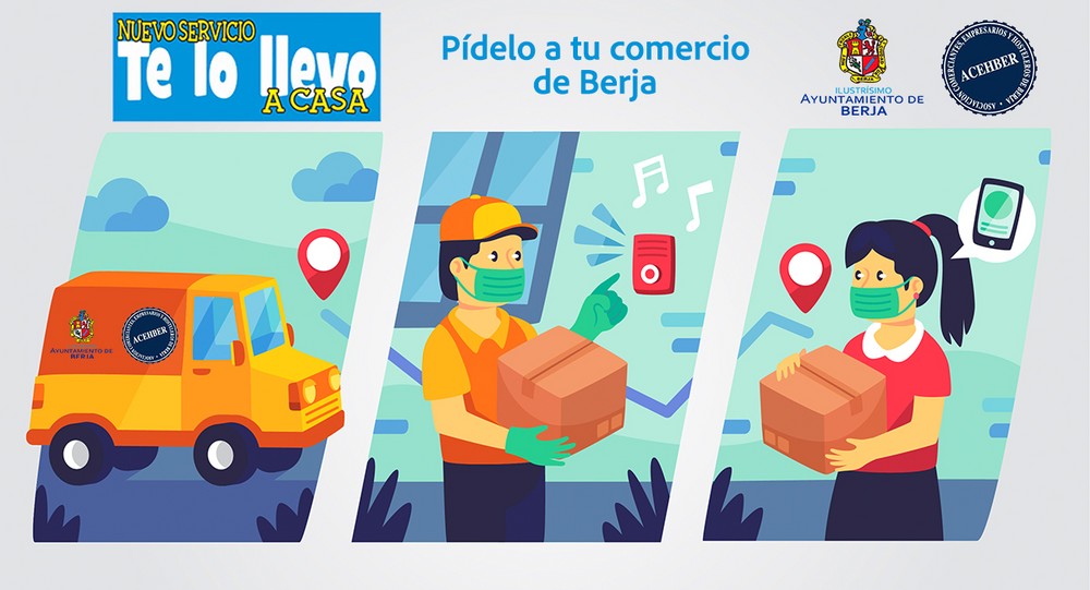 El Ayuntamiento de Berja y Acehber impulsan un servicio para llevar las compras locales a los hogares