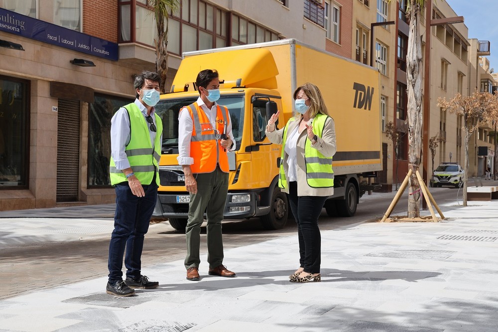 Las obras del proyecto de ‘Adecuación de Espacios Urbanos en Ejido Centro’ avanzan a muy buen ritmo con la finalización de los trabajos en la calle Cervantes
