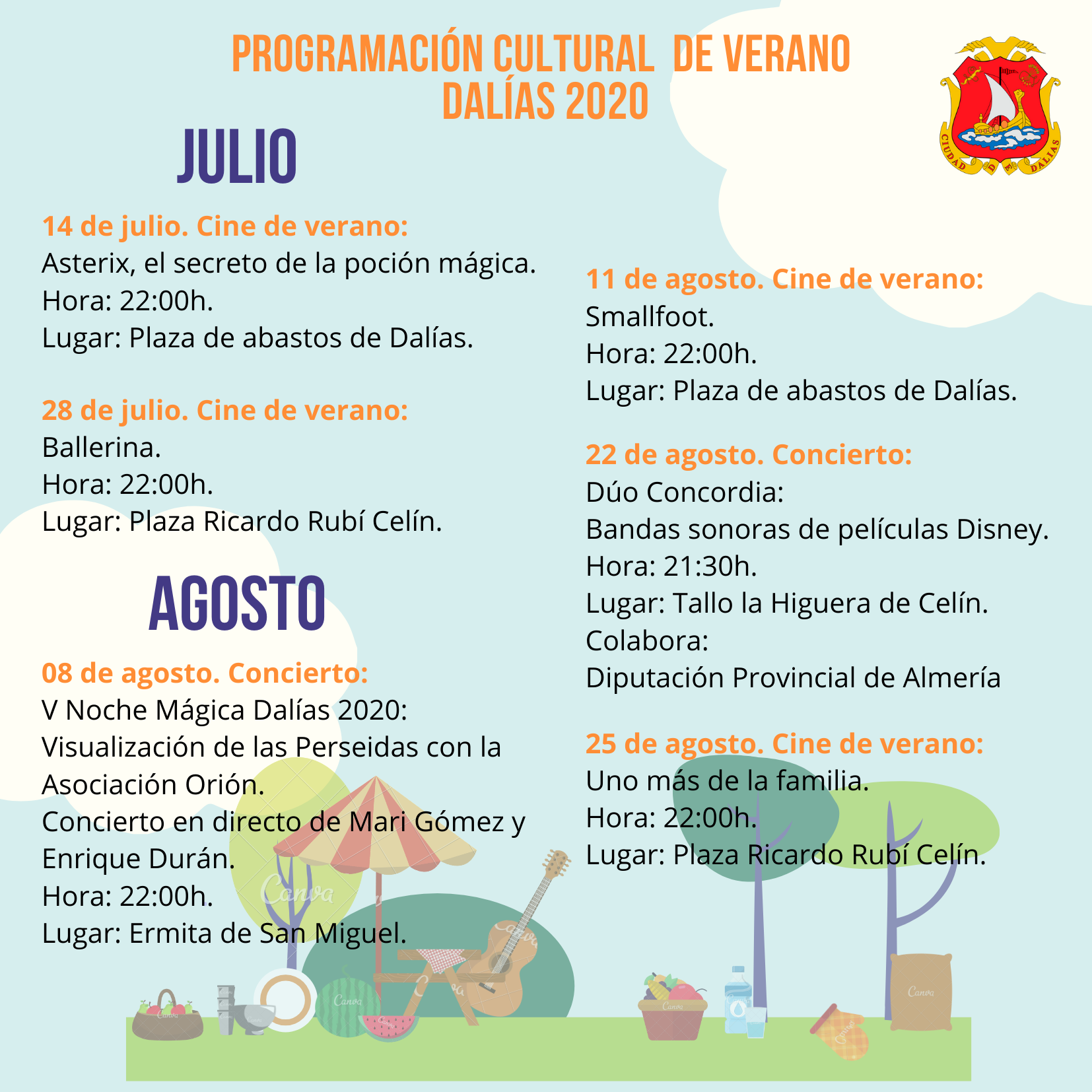 Dalías presenta la programación  cultural del verano