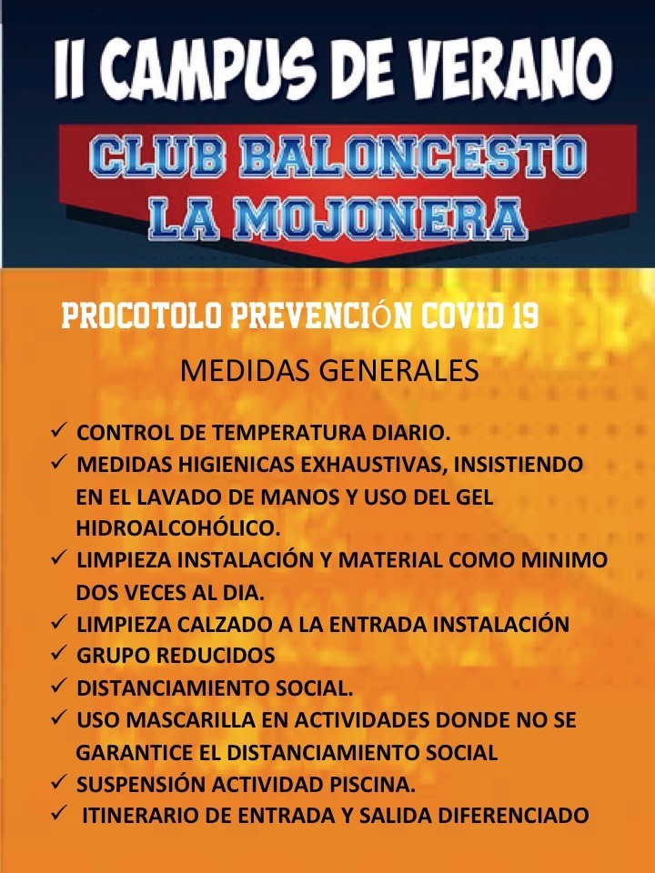 El II Campus de Verano del Club Baloncesto La Mojonera da comienzo con todas las medidas de seguridad