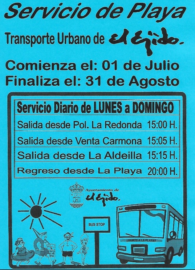 En marcha el servicio de bus urbano a las playas de El Ejido