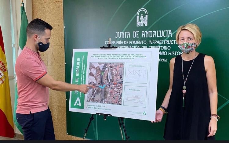Fomento inicia las obras para mejorar la seguridad de los peatones entre Vícar y El Parador