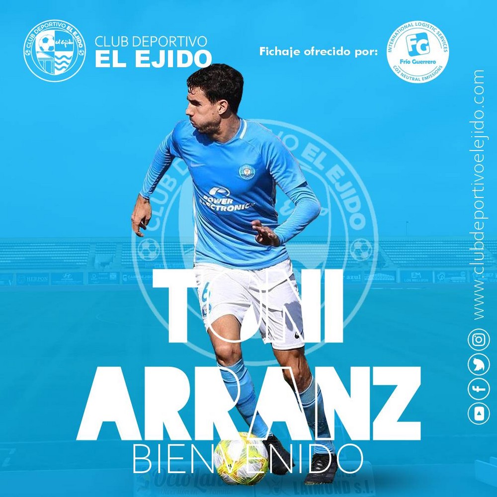 El CD El Ejido incorpora al mediocentro Toni Arranz