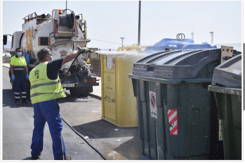 El Plan Integral de Limpieza y Desinfección de Vícar comienza a dar sus frutos