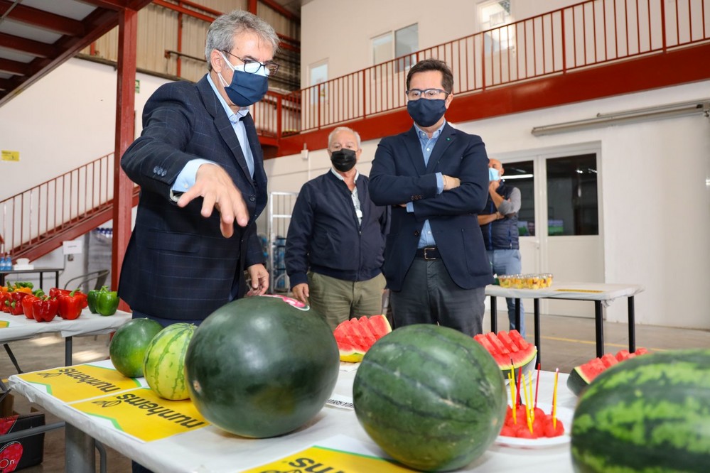 El alcalde conoce el centro de Investigación & Desarrollo & Producción de semilla hortícola de BASF, que comercializa bajo la marca de Nunhems®, en El Ejido